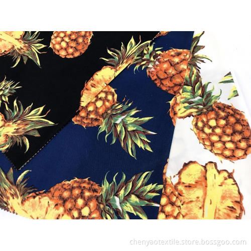Summer Style Cotton Spendex Printed Fabric